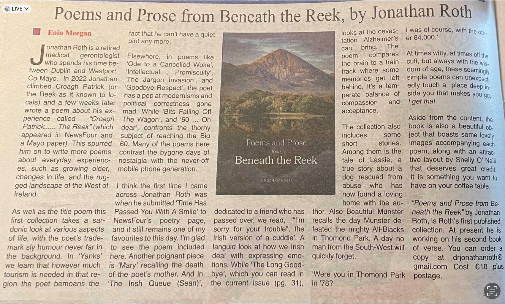 Poems and Prose from beneath the Reek | Buythebook.ie